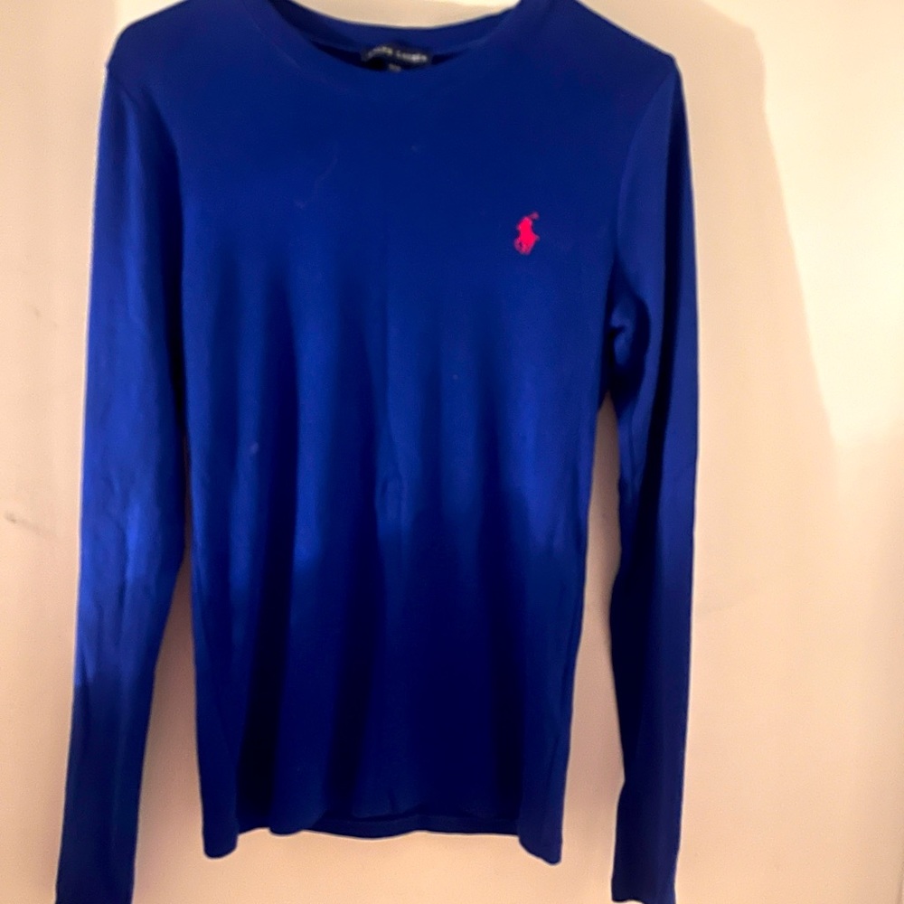 Authentic Polo Ralph Lauren Royal Blue Long Sleeve Tee
